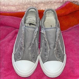 Sincerely Jules Gray Canvas Slip-Ons